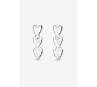 Simply Silver Women's Sterling Silver 925 Polished Triple Heart Drop Earrings Simply Silver Silver One Size