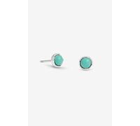 Simply Silver Women's Sterling Silver 925 Polished Turquoise Studs Simply Silver Silver One Size