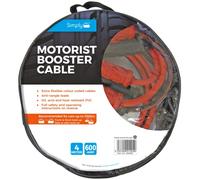 Simply SM600 Jump Leads Booster Cable - 600AMP 4m Anti-Tangle PVC Insulated Clips