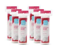 Simply Soft Hypoallergenic Exfoliating Dual Textured Cotton Rounds Pads, 80 Count (Pack of 6)