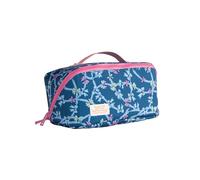 Simply Southern Cosmetic Bag, Fully Lined, 4 Interior Pockets, Ribbons - Blue