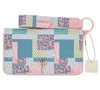 Simply Southern Designer Print Wallet with Matching Key Fob, Quilted Pattern, Fashion