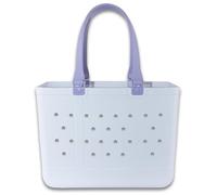 Simply Southern Large Simply Tote Bag - All Waterproof Sandproof Beach Utility - Everyday Tote, Lavender, L, Tote
