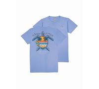 Simply Southern No Hurries, No Worries Track Turtle Relaxed Fit Short Sleeve Women's T-Shirt, Wave Blue, Wave Blue, L