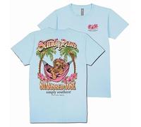 Simply Southern Sandy Paws Sunkissed Nose - Dog - Palm Trees - Adult T-Shirt, Ics Blue, L