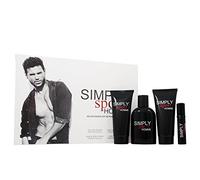 Simply Sport Eau de Toilette Gift Set for Him, 100 ml, 4-Piece