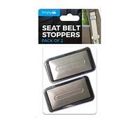Simply STOP01 - Pack of 2 - Plastic Seat Belt Stopper - Universal Fit - Easy to Use - Reduced Discomfort - Fully Adjustable