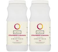 Simply Strawberry and Banana Smoothie, Vegan Blendable Concentrated Smoothie Mix Made with Real Fruit Puree (1 Litre) (Pack of 2)