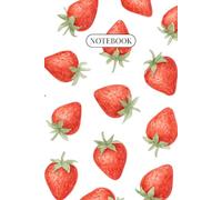 Simply Strawberry Notebook: 110 Pages | College Ruled / 7mm Medium Ruled | No Margin Line | 6 in x 9 in / 15.24 cm x 22.86 cm | Matte Paperback Cover (Noodling Designs ~ Simply Strawberry)