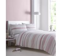 Portfolio Home Simply Stripes Modern Pink Double Soft Easy Care Bed Linen Bedding Duvet Cover Quilt Set With Pillow Cases