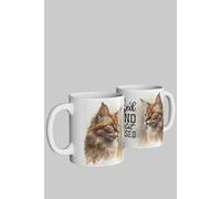 Simply Stunning Mugs "Blessed & Cat Obsessed" Handcrafted Ceramic Mug - Maine Coon Design in White Simply Stunning Mugs White