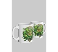 Simply Stunning Mugs Celtic Triskele Design Handcrafted Ceramic Mug in White Simply Stunning Mugs White