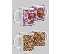 Simply Stunning Mugs “Coffee or Murder" Cat & “Powered by Coffee" Mug Set of 2 in White Simply Stunning Mugs White