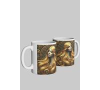 Simply Stunning Mugs 'Enchanting Celtic Goddess' Handcrafted Ceramic Mug 3D Design in White Simply Stunning Mugs White