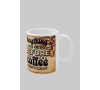 Simply Stunning Mugs Handcrafted Ceramic Coffee Mug 'Anything I Say or Do Before Coffee Doesn't Count' in White Simply Stunning Mugs White