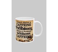 Simply Stunning Mugs Handcrafted Ceramic Coffee Mug 'I Don't Have a Caffeine Problem, I Have a Problem Without Caffeine' in White Simply Stunning Mugs White