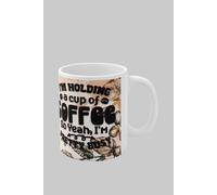 Simply Stunning Mugs Handcrafted Ceramic Coffee Mug 'I'm Holding a Cup of Coffee, So Yeah, I'm Pretty Busy' in White Simply Stunning Mugs White