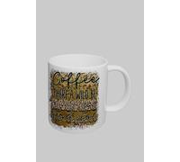 Simply Stunning Mugs Handcrafted Ceramic Coffee Mug 'Wild Darkness & Coffee' Design in White Simply Stunning Mugs White