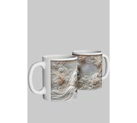Simply Stunning Mugs Handcrafted Ceramic Mug - Mother & Child with Elegant Floral Embossing in White Simply Stunning Mugs White