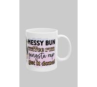 Simply Stunning Mugs Handcrafted Ceramic Mug with Fun Messy Bun Design in White Simply Stunning Mugs White