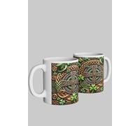 Simply Stunning Mugs Handcrafted Ceramic Mug with St. Patrick's Day Celtic Design in White Simply Stunning Mugs White