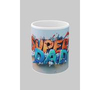 Simply Stunning Mugs Handcrafted Ceramic 'Super Dad' Mug - The Perfect Gift for Fathers in White Simply Stunning Mugs White
