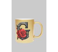 Simply Stunning Mugs Personalised Handcrafted Gothic Letter G & Name Metallic Gold Mug Simply Stunning Mugs Metallic Gold