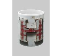 Simply Stunning Mugs Personalised Letter H & Name Mug with Textured Red Plaid 3D Design in White Simply Stunning Mugs White