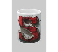 Simply Stunning Mugs Personalised Letter S & Name Mug with Textured Red Plaid 3D Design in White Simply Stunning Mugs White