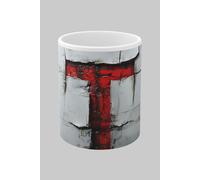 Simply Stunning Mugs Personalised Letter T & Name Mug with Textured Red Plaid 3D Design in White Simply Stunning Mugs White
