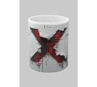 Simply Stunning Mugs Personalised Letter X & Name Mug with Textured Red Plaid 3D Design in White Simply Stunning Mugs White