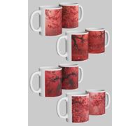 Simply Stunning Mugs Red Cherry Blossom Mug Set of 4 - Luxury Gift in White Simply Stunning Mugs White
