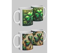 Simply Stunning Mugs Shamrock Mug Set - Perfect Gift for St. Patrick's Day & Irish Celebrations in White Simply Stunning Mugs White