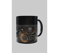 Simply Stunning Mugs Skull & Flames Ceramic Mug - Bold Gift for the Adventurous Dad in Black Simply Stunning Mugs Black