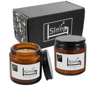 SIMPLY SUBLIME SCENTS - Sleep Candle Gift Set - Helps Reduce Stress, Anxiety & Promote Sleep - Lavender & Chamomile, Lavender & Ylang Ylang - Exceptional Fragrance Oil - Two Luxury Scented Soy Candles
