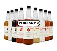 Simply Sugar Free Coffee Syrup 1L | Pick Any 2 Flavours | Low Calorie, Vegan, Nut Free & Gluten Free | Flavoured Syrups for Coffee, Milkshakes, Cocktails, Desserts & Baking | 2 Pack