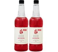 Simply Sugar Free Rhubarb Syrup, Low Calorie, Vegan & Nut Free Flavoured Syrup for Coffee, Cocktails & Baking (1 Litre) (Pack of 2)