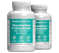 Simply Supplements | Glucosamine & Chondroitin | 360 Capsules | With Vitamin C to support collagen formation for cartilage | Calcium supports normal bones and muscle function | UK made