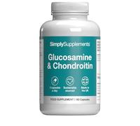 Simply Supplements | Glucosamine & Chondroitin | High Strength | 180 Caps | Designed for active lifestyles | Sustainably sourced | Third-party tested | UK made to GMP standards