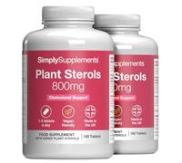 Simply Supplements | Plant Sterols 2400mg per Serving | 360 Tablets | Plant sterols contribute to the maintenance of normal blood cholesterol levels | Vegan | UK made