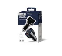 Simply SUSB05 Single Type-C Slot & Dual USBQC 3.0 5v/2.1A Super Fast Charge Car Charger with LED Light Indicators for Apple Android and Other USB Devices