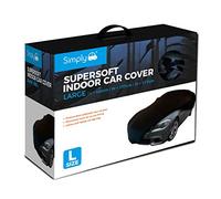 Simply SWCC3 Supersoft Indoor Cotton Car Cover - Large, Black