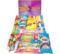 Simply Sweets retro sweet hamper gift box. Packed with the best retro sweet. A perfect present for Birthdays, Get Well Soon, Christmas. Packed in a fun stylish unique box.