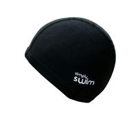 Simply Swim Adult Lycra Fabric Swim Cap - Solid Colours - Black