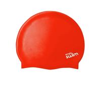 Simply Swim Junior Silicone Swim Cap - Solid Colours - Red