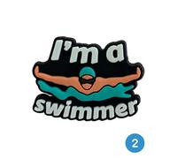 Simply Swim Swimming Shoe Charms - Style 2