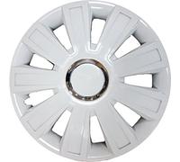 Simply SWT131 Inferno Car Wheel Trims, 14 Inches, Set of 4, Universal Fit Hub Caps, Quick & Easy Installation, High Impact Plastic - White