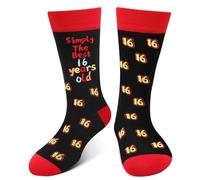 Simply The Best 16 years old Socks for Men Teenage Boys from Mum - Funny Novelty 16th Birthday Gifts for Teen Boys Teenager - Fun Funky Happy Silly Crazy Socks Gift Ideas Christmas Stocking Fillers