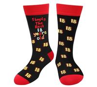 Simply The Best 18 years old Socks for Men Teenage Boys from Mum - Funny Novelty 18th Birthday Gifts for Teen Boys Teenager - Fun Funky Happy Silly Crazy Socks Gift Ideas Christmas Stocking Fillers