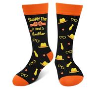 Simply The Best Brother Socks for Men Teenage Boys - Funny Novelty Birthday Graduation Gifts for Step Big Brothers from Sister - Fun Funky Happy Crazy Crew Socks Gift Ideas Christmas Stocking Fillers